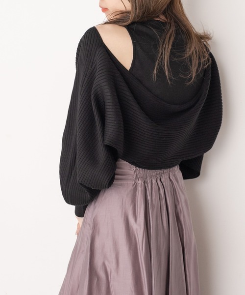 OLIVE des OLIVE（オリーブデオリーブ）の「後リボンボレロカーデ（カーディガン/ボレロ・レディース・ライトグレー/ブラック/パープル/オフホワイト・FREE）」の15枚目の写真