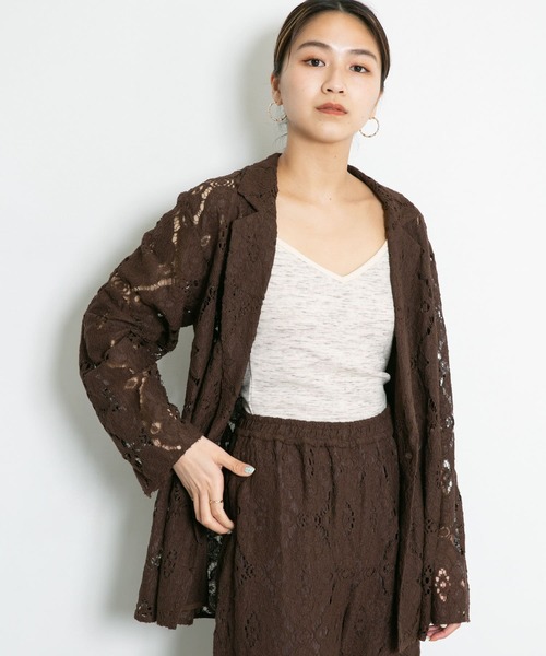 KBF（ケイビーエフ）の「メランジクロップドキャミソール（キャミソール・レディース・ブルー/アイボリー/バーガンディー・38/36）」の14枚目の写真