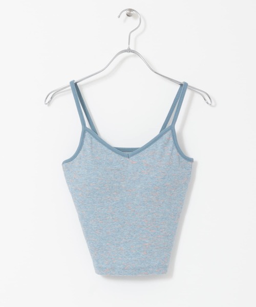 KBF（ケイビーエフ）の「メランジクロップドキャミソール（キャミソール・レディース・ブルー/アイボリー/バーガンディー・38/36）」の21枚目の写真