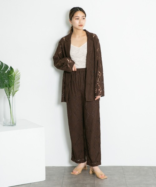 KBF（ケイビーエフ）の「メランジクロップドキャミソール（キャミソール・レディース・ブルー/アイボリー/バーガンディー・38/36）」の9枚目の写真