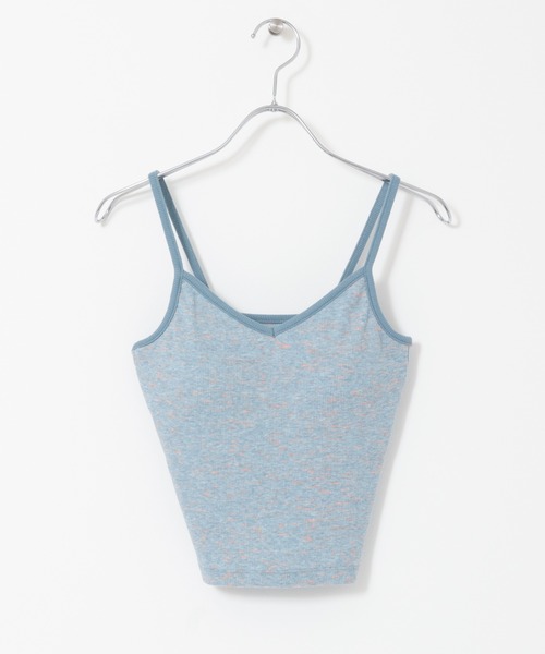 KBF（ケイビーエフ）の「メランジクロップドキャミソール（キャミソール・レディース・ブルー/アイボリー/バーガンディー・38/36）」の12枚目の写真