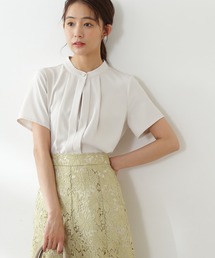 N.（N. Natural Beauty Basic） | ◆スタンドカラーフロントタックブラウス(シャツ/ブラウス)