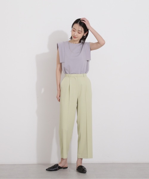 NATURAL BEAUTY BASIC（ナチュラルビューティーベーシック）の「ショルダーウイングカットソー（Tシャツ/カットソー・レディース・グレー/チャコールグレー/ブルー・MEDIUM）」の20枚目の写真