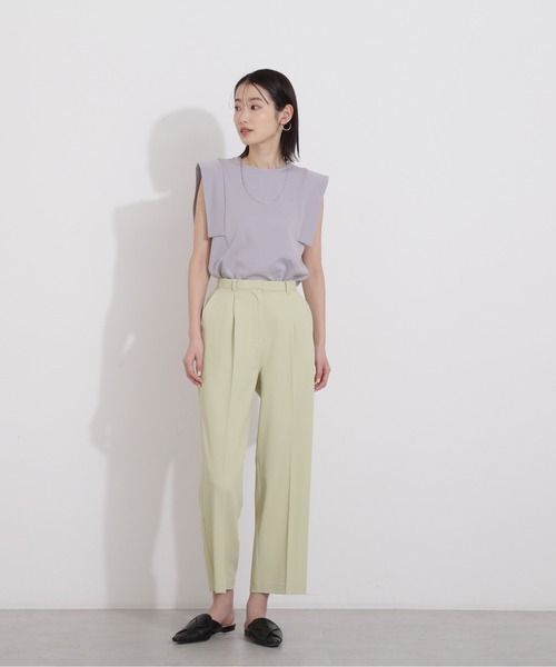 NATURAL BEAUTY BASIC（ナチュラルビューティーベーシック）の「ショルダーウイングカットソー（Tシャツ/カットソー・レディース・グレー/チャコールグレー/ブルー・MEDIUM）」の21枚目の写真