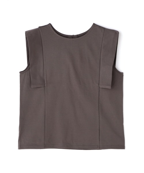 NATURAL BEAUTY BASIC（ナチュラルビューティーベーシック）の「ショルダーウイングカットソー（Tシャツ/カットソー・レディース・グレー/チャコールグレー/ブルー・MEDIUM）」の5枚目の写真