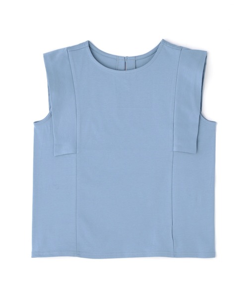 NATURAL BEAUTY BASIC（ナチュラルビューティーベーシック）の「ショルダーウイングカットソー（Tシャツ/カットソー・レディース・グレー/チャコールグレー/ブルー・MEDIUM）」の10枚目の写真