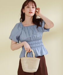 Ray BEAMS | Ray BEAMS / クロップド バルーン スリーブ(シャツ/ブラウス)