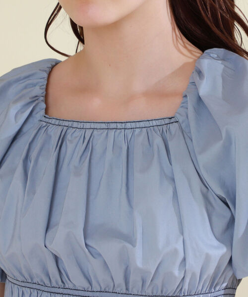 Ray BEAMS（レイビームス）の「Ray BEAMS / クロップド バルーン スリーブ ブラウス（シャツ/ブラウス・レディース・ブラック/サックスブルー・ONE SIZE）」の15枚目の写真