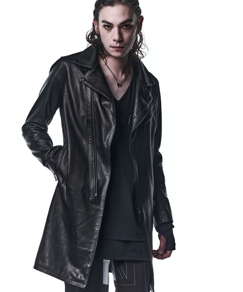 キリュウキリュウ kiryuyrik レザーライダース シングルライダース kiryuyrik/キリュウキリュウ】Sheep Leather Zip Up Riders Jacket