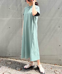 AS KNOW AS plus | ●釦並んでポロワンピース(ワンピース)