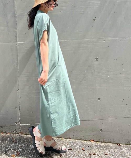 AS KNOW AS plus（アズノゥアズプラス）の「●釦並んでポロワンピース（ワンピース・レディース・ブラック/カーキ/ネイビー系・FREE）」の20枚目の写真