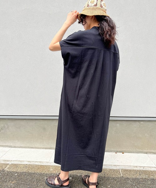 AS KNOW AS plus（アズノゥアズプラス）の「●釦並んでポロワンピース（ワンピース・レディース・ブラック/カーキ/ネイビー系・FREE）」の18枚目の写真