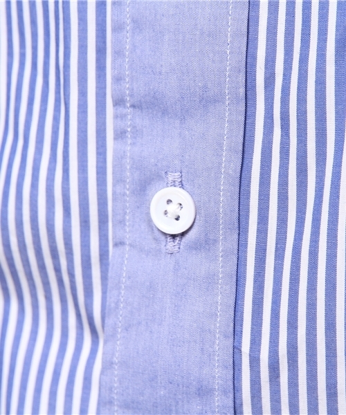 EDIFICE（エディフィス）の「◇コンビネーションストライプボタンダウンシャツ（シャツ/ブラウス・メンズ・ホワイト/ブルー系その他・44/48/46/50）」の11枚目の写真