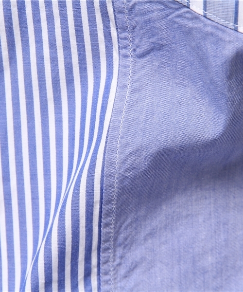 EDIFICE（エディフィス）の「◇コンビネーションストライプボタンダウンシャツ（シャツ/ブラウス・メンズ・ホワイト/ブルー系その他・44/48/46/50）」の12枚目の写真