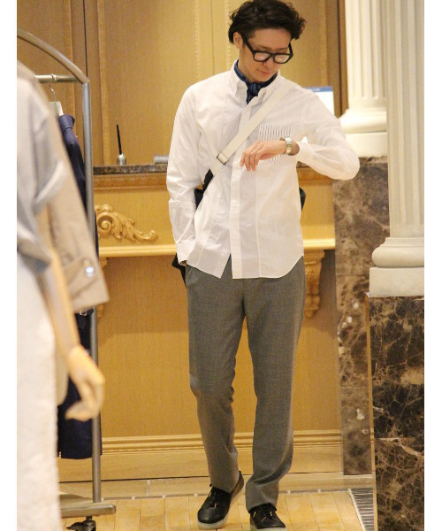 EDIFICE（エディフィス）の「◇コンビネーションストライプボタンダウンシャツ（シャツ/ブラウス・メンズ・ホワイト/ブルー系その他・44/48/46/50）」の17枚目の写真