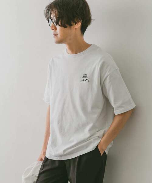 URBAN RESEARCH DOORS（アーバンリサーチドアーズ）の「URD Embroidery T-shirts（Tシャツ/カットソー・メンズ・ホワイト/ブラック/ネイビー/グレー・MEDIUM/LARGE）」の7枚目の写真