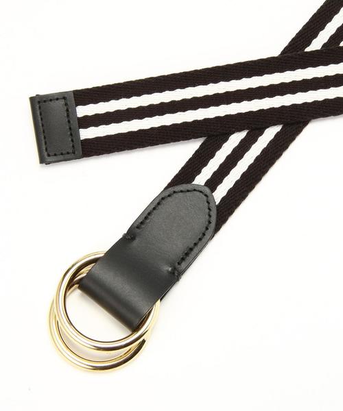 BEAUTY&YOUTH UNITED ARROWS(ビューティーアンドユースユナイテッドアローズ)の「BYBC レジメンタルストライプ リングベルト ◆(ベルト・レディース・ブラック/グレー/その他1/ダークブラウン/オリーブ・フリー)」の6枚目の写真
