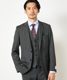 CROWDED CLOSET（クラウデッドクローゼット）の「NARROW TW ヘリンボーンスーツ/別売りベストあり/2ピースビジネスセットアップスーツ（スーツセット）」