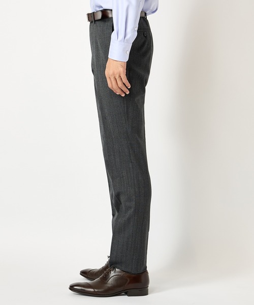 NARROW TW ヘリンボーンスーツ/別売りベストあり/2ピースビジネスセットアップスーツ