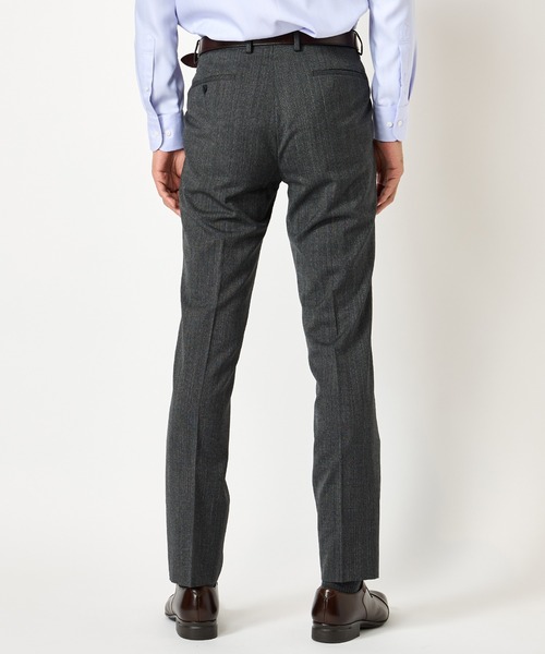 NARROW TW ヘリンボーンスーツ/別売りベストあり/2ピースビジネスセットアップスーツ