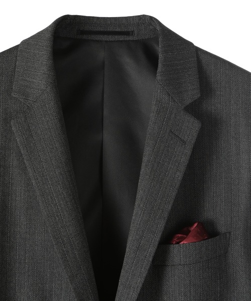 NARROW TW ヘリンボーンスーツ/別売りベストあり/2ピースビジネスセットアップスーツ