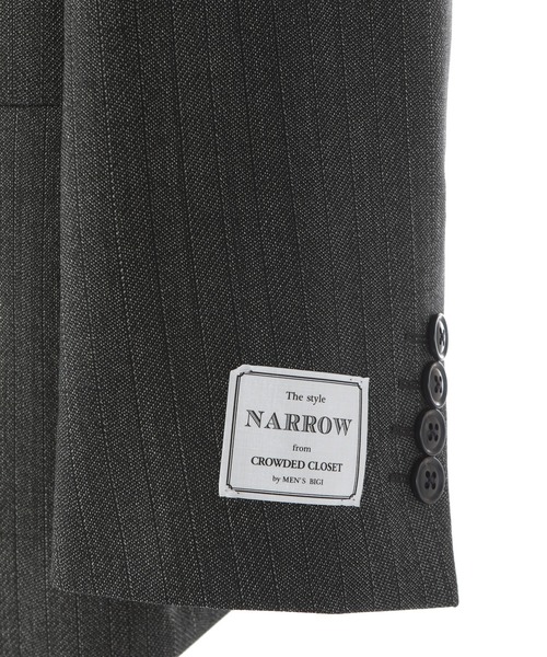 NARROW TW ヘリンボーンスーツ/別売りベストあり/2ピースビジネスセットアップスーツ