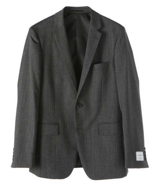 NARROW TW ヘリンボーンスーツ/別売りベストあり/2ピースビジネスセットアップスーツ