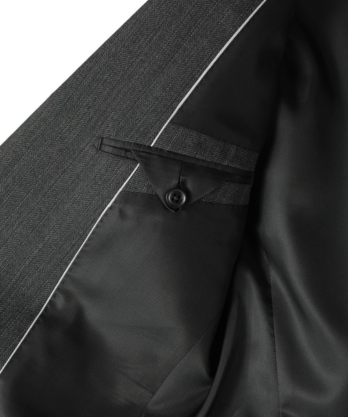 NARROW TW ヘリンボーンスーツ/別売りベストあり/2ピースビジネスセットアップスーツ