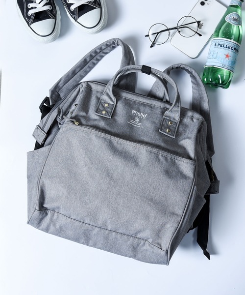 anello（アネロ）の「【anello grande（アネログランデ）】 口金3WYボストンバッグ（GTC3246）（バックパック/リュック・レディース・ライトグレー/ブラック/ベージュ・ONE SIZE）」の5枚目の写真