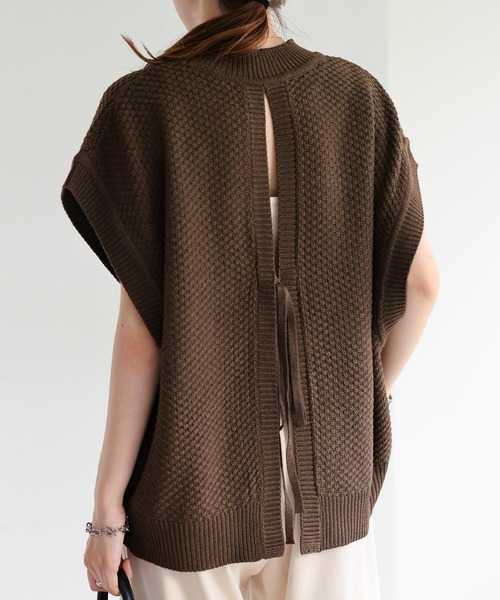 DISCOAT（ディスコート）の「バックスリットニットベスト（ベスト