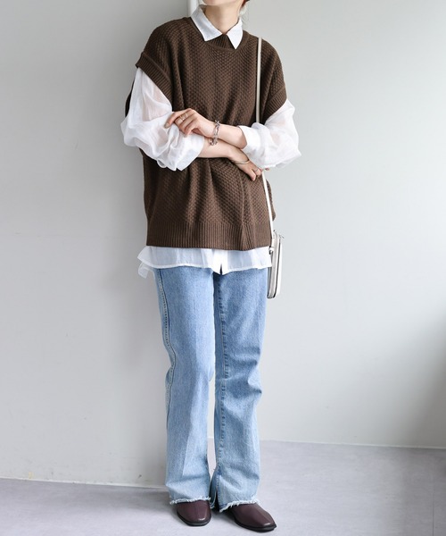 DISCOAT（ディスコート）の「バックスリットニットベスト（ベスト