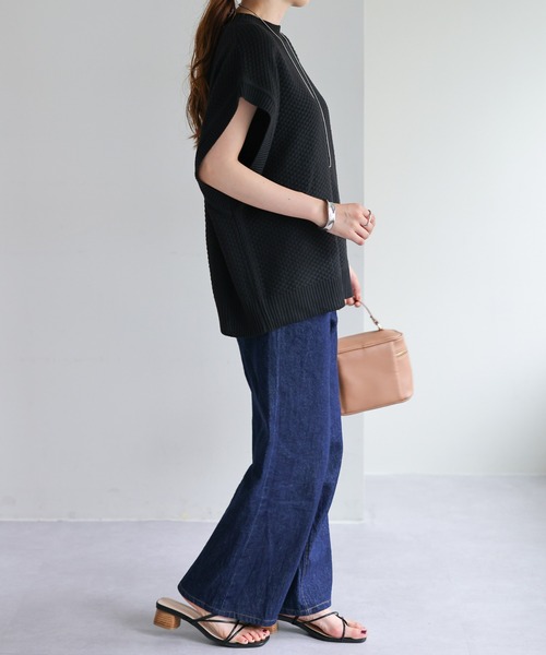 DISCOAT（ディスコート）の「バックスリットニットベスト（ベスト・レディース・ブラック/ブラウン/ベージュ・FREE）」の9枚目の写真