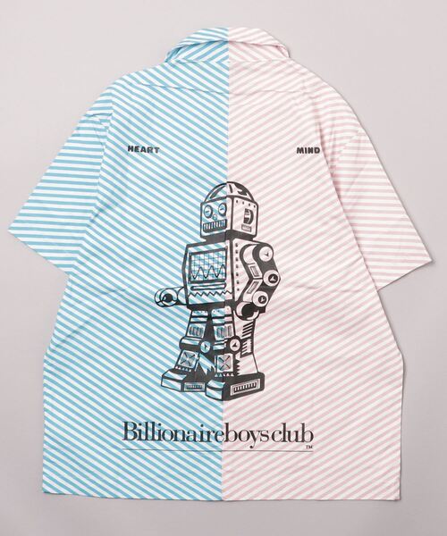 BILLIONAIRE BOYS CLUB（ビリオネア・ボーイズ・クラブ）の「STRIPE OPEN COLLAR SHIRT S/S（シャツ/ブラウス・メンズ・ブルー系その他/ピンク系その他・MEDIUM/LARGE/X-LARGE）」の5枚目の写真