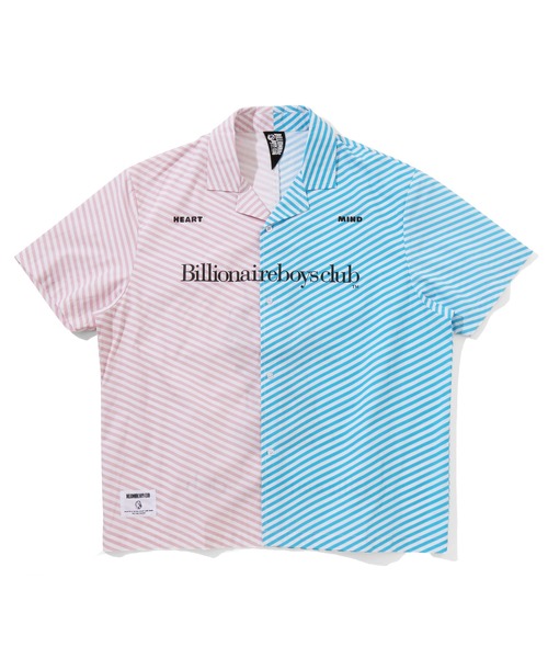 BILLIONAIRE BOYS CLUB（ビリオネア・ボーイズ・クラブ）の「STRIPE OPEN COLLAR SHIRT S/S（シャツ/ブラウス・メンズ・ブルー系その他/ピンク系その他・MEDIUM/LARGE/X-LARGE）」の2枚目の写真