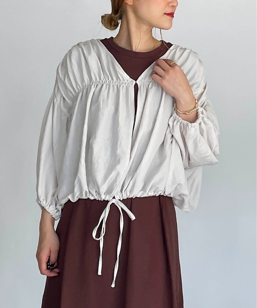 PICCIN（ピッチン）の「ギャザーブルゾン（その他アウター・レディース・ブラック/ベージュ/カーキ・M）」の18枚目の写真