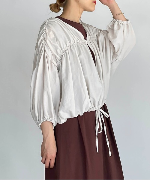 PICCIN（ピッチン）の「ギャザーブルゾン（その他アウター・レディース・ブラック/ベージュ/カーキ・M）」の19枚目の写真