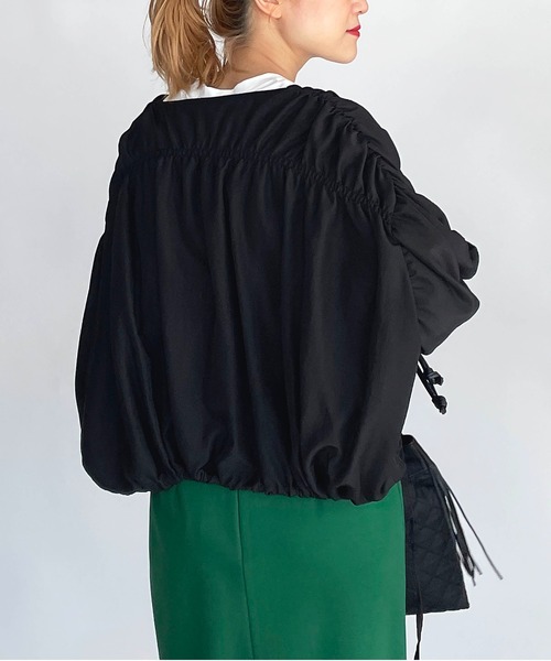 PICCIN（ピッチン）の「ギャザーブルゾン（その他アウター・レディース・ブラック/ベージュ/カーキ・M）」の11枚目の写真