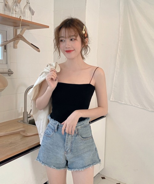 Auntie Rosa（アンティローザ）の「シンプルキャミソール（キャミソール・レディース・ホワイト/ブラック/レッド・FREE）」の7枚目の写真