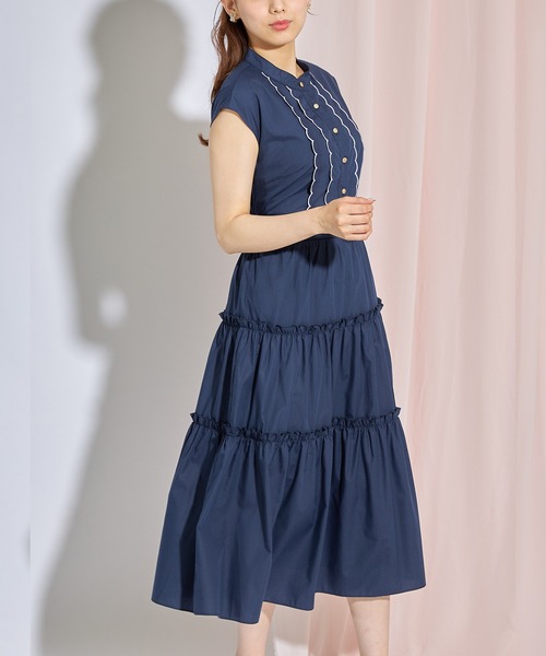   ベルトラップ スタイル フリル ドレス ワンピース XS-Lサイズあり【SETTAN/セッタン】フラワープリント