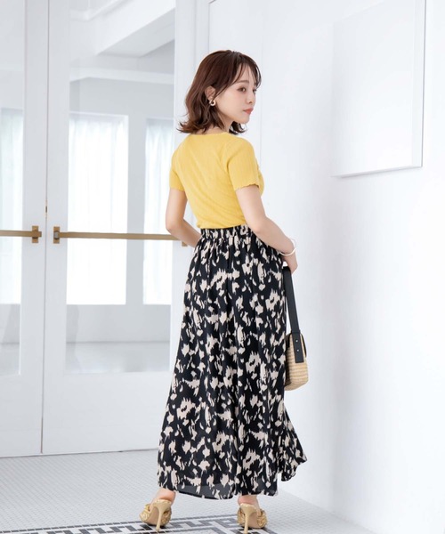 fifth(フィフス)の「アニマルプリントフレアスカート(スカート・レディース・ブラック/モカ・S/M)」の4枚目の写真