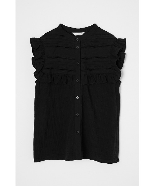 MOUSSY（マウジー）の「PIN TUCK RUFFLE ブラウス（シャツ/ブラウス・レディース・ホワイト/ブラック/ネイビー・FREE）」の12枚目の写真