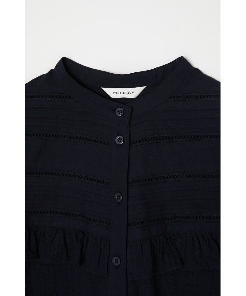 MOUSSY（マウジー）の「PIN TUCK RUFFLE ブラウス（シャツ/ブラウス・レディース・ホワイト/ブラック/ネイビー・FREE）」の14枚目の写真