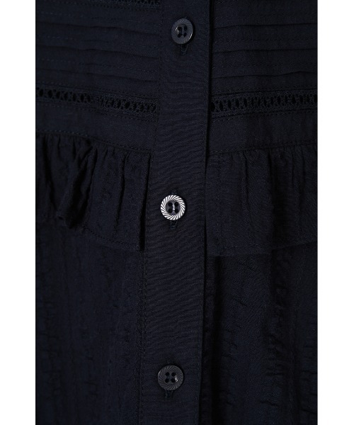 MOUSSY（マウジー）の「PIN TUCK RUFFLE ブラウス（シャツ/ブラウス・レディース・ホワイト/ブラック/ネイビー・FREE）」の7枚目の写真