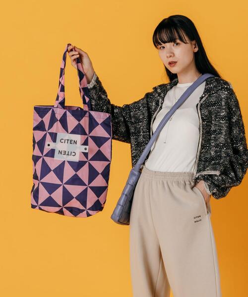 CITEN(シテン)の「<CITEN>CITEN クルクルパッチン ジオメトリック トートバッグ(トートバッグ・レディース・ライトブルー/ピンク/ブラック/ケリー・FREE)」の11枚目の写真