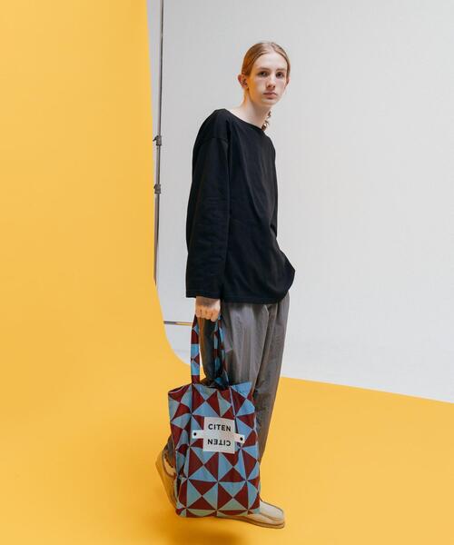 CITEN(シテン)の「<CITEN>CITEN クルクルパッチン ジオメトリック トートバッグ(トートバッグ・レディース・ライトブルー/ピンク/ブラック/ケリー・FREE)」の21枚目の写真