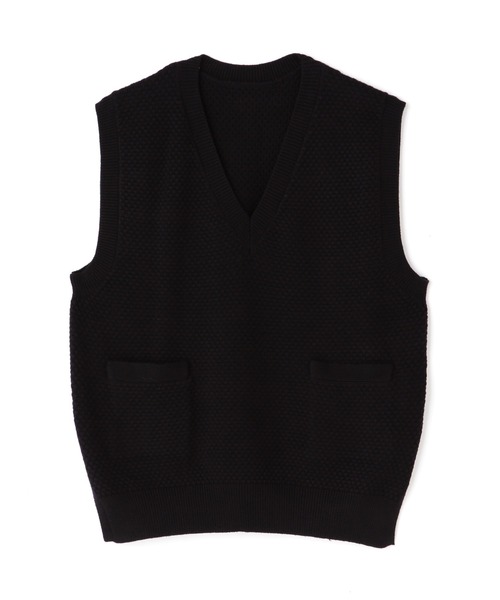 N.（N. Natural Beauty Basic）（エヌエヌナチュラルビューティーベーシック）の「【松井愛莉さん着用】◆ミドルＶニットベスト（ベスト・レディース・ブラック/ブラックミックス/オフホワイト・MEDIUM）」の15枚目の写真