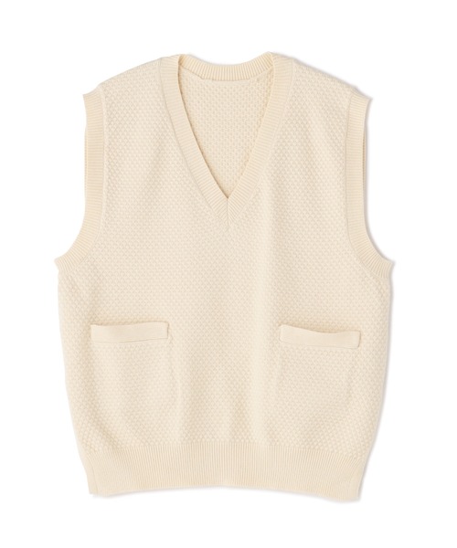 N.（N. Natural Beauty Basic）（エヌエヌナチュラルビューティーベーシック）の「【松井愛莉さん着用】◆ミドルＶニットベスト（ベスト・レディース・ブラック/ブラックミックス/オフホワイト・MEDIUM）」の13枚目の写真