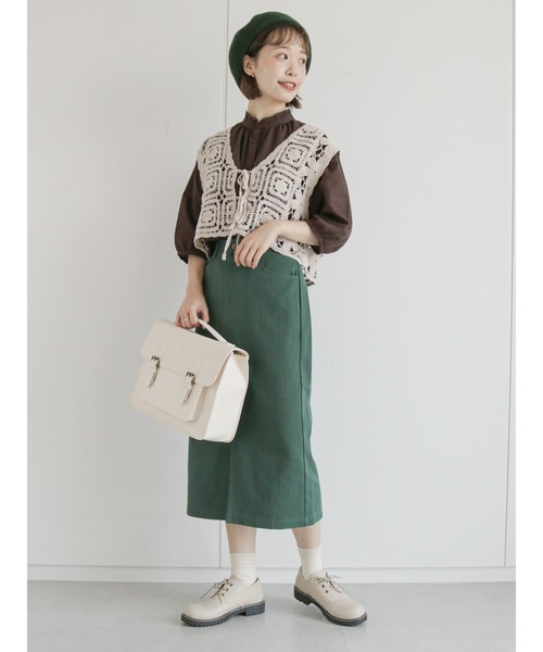 ehka sopo（エヘカソポ）の「3WAYサッチェルバッグ（ショルダーバッグ・レディース・ブラウン/オフホワイト/グリーン/キャメル・ﾌﾘ-）」の8枚目の写真