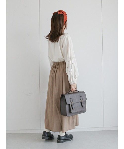 ehka sopo（エヘカソポ）の「3WAYサッチェルバッグ（ショルダーバッグ・レディース・ブラウン/オフホワイト/グリーン/キャメル・ﾌﾘ-）」の5枚目の写真