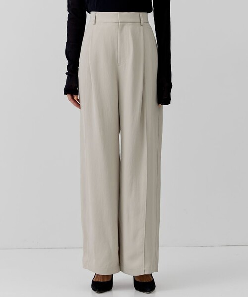city（シティ）の「【CITY】マットツイルアセテートリラックスパンツ（その他パンツ・レディース・ブラック/ベージュ・1/2）」の15枚目の写真